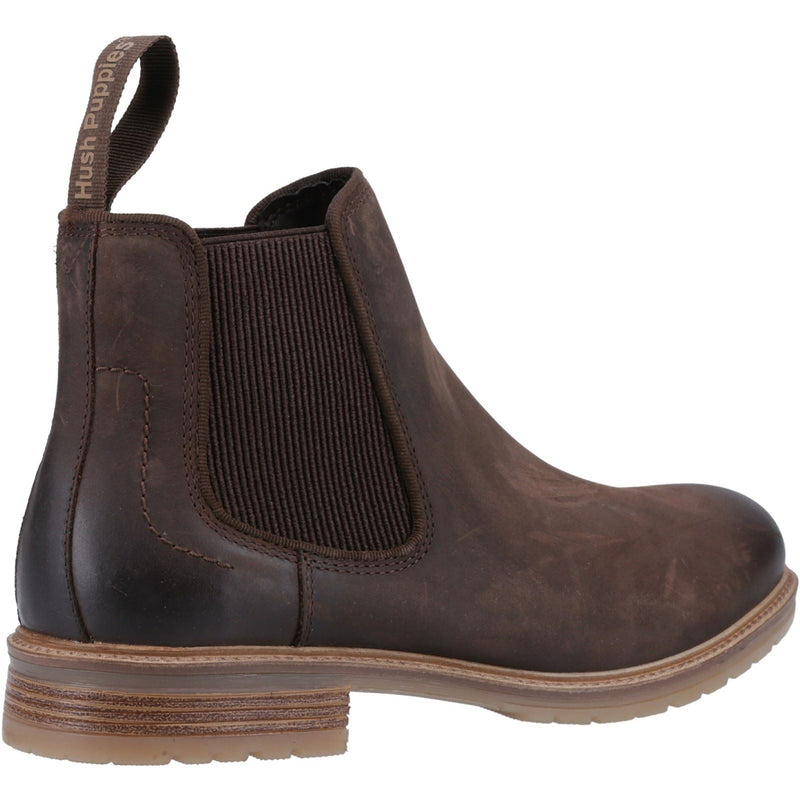 Hush Puppies Russell Bottes En Cuir Marron Pour Homme