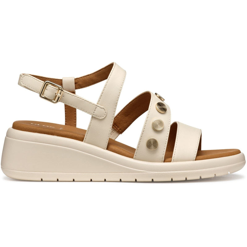 Geox D MELICONIA Synthétique Polyuréthane Compensées Papyrus Pour Femmes