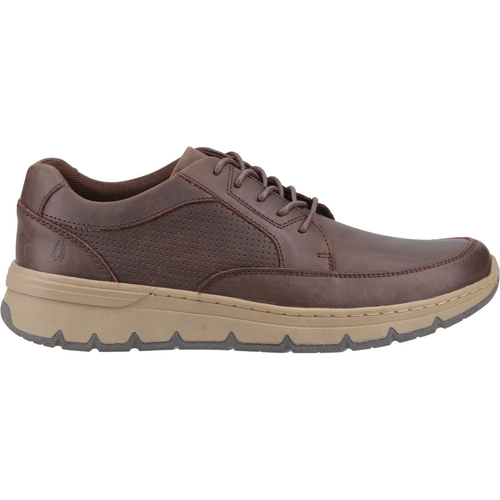 Hush Puppies Nelson Chaussures En Cuir Marron À Lacets Pour Homme