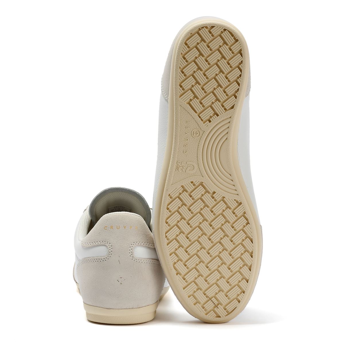 Cruyff Recoupa Baskets Blanches En Cuir Pour Hommes