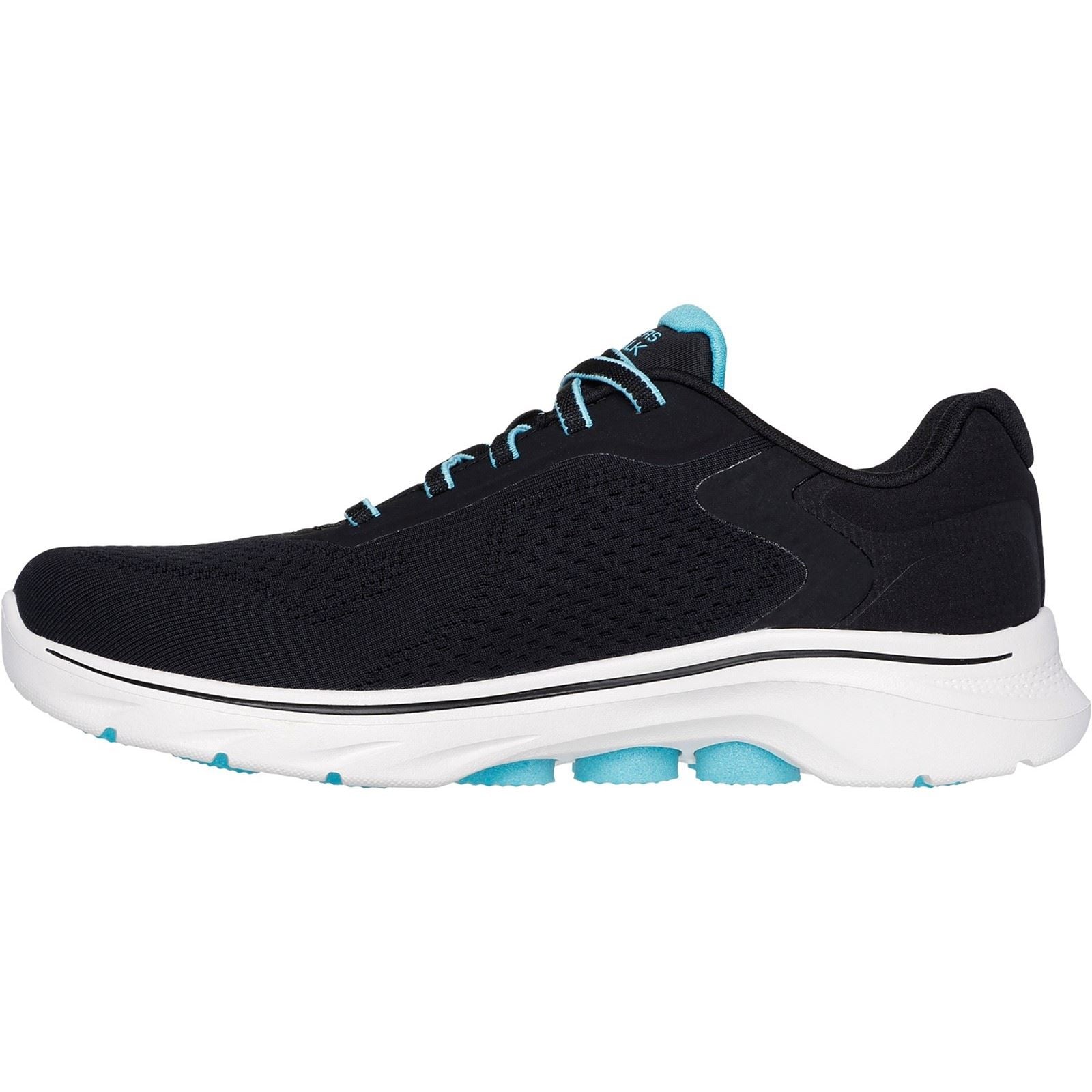 Skechers GO WALK 7 Cosmic Waves Baskets De Sport Pour Femmes En Synthétique Noir/Turquoise