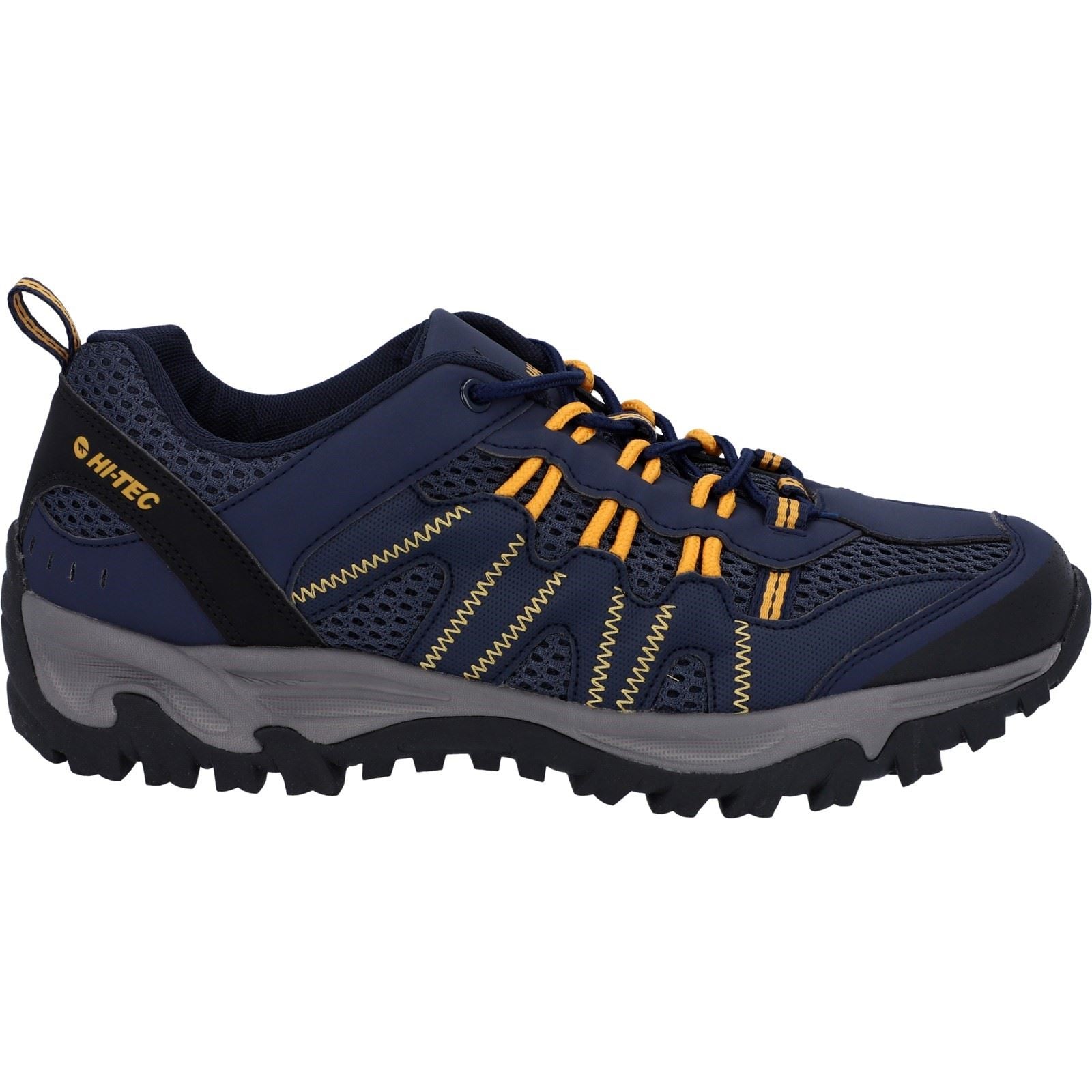 Hi-Tec Jaguar Chaussures De Randonnée Pour Homme En Polyester Bleu Marine/jaune