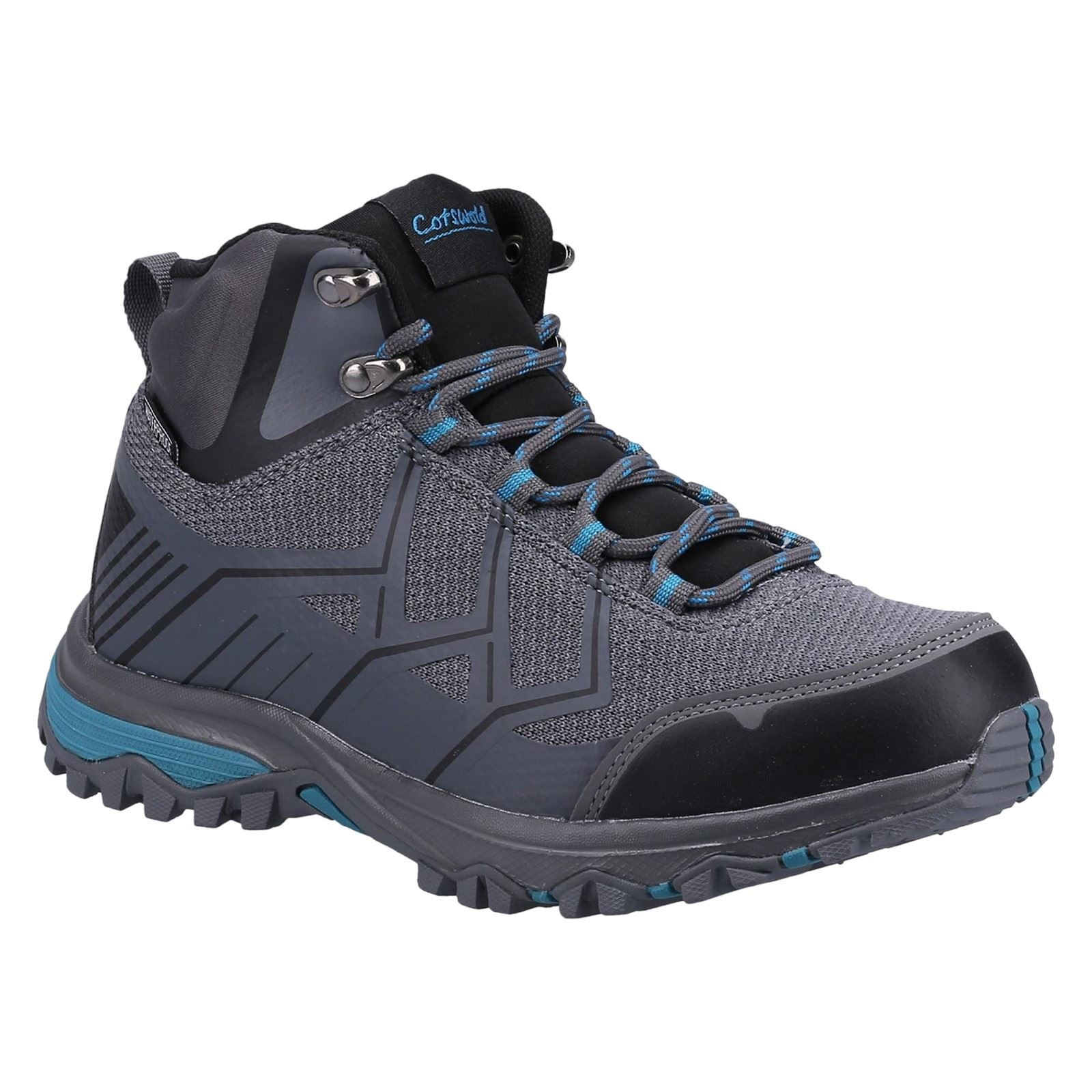 Cotswold Wychwood Mid Bottes De Randonnée Grises/bleues En Rpet Et Mesh Pour Femme