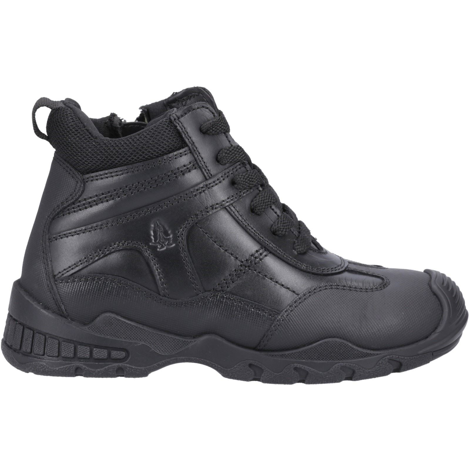 Hush Puppies Titus SNR Bottes Noires En Cuir Pour Garçons