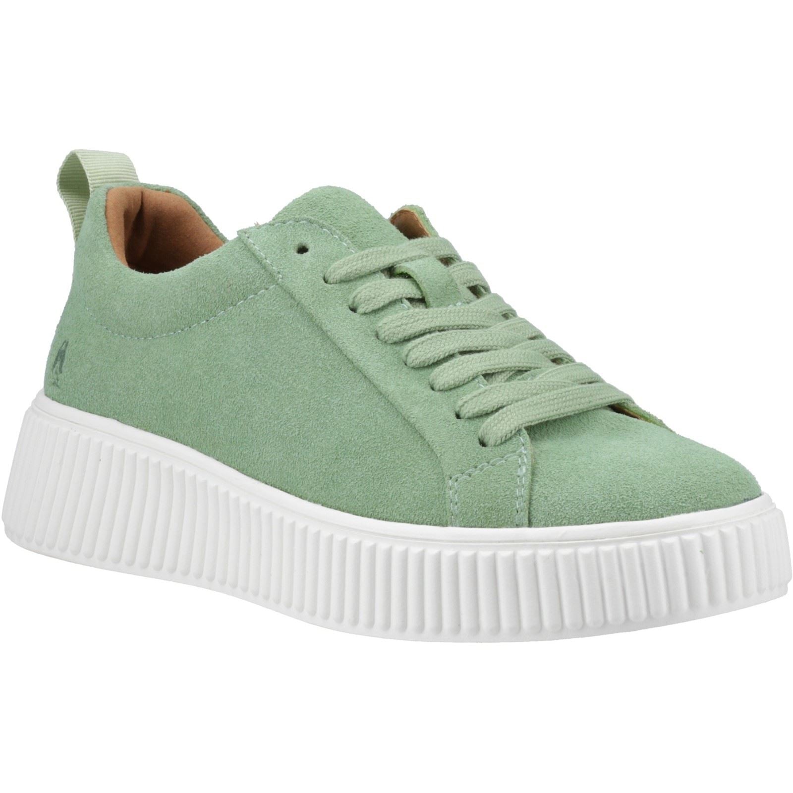 Hush Puppies Harlow Suede Baskets En Daim Pour Femme, Vertes