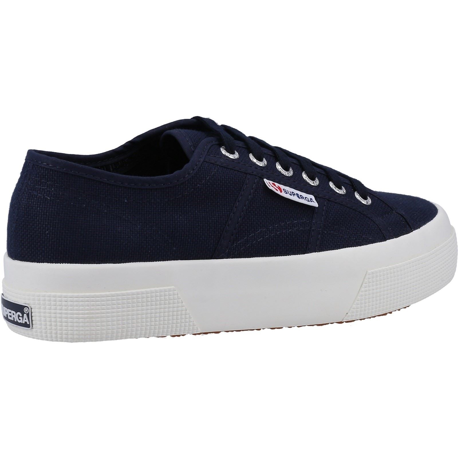 Superga 2740 Platform Baskets En Coton Pour Femmes, Couleur Marine