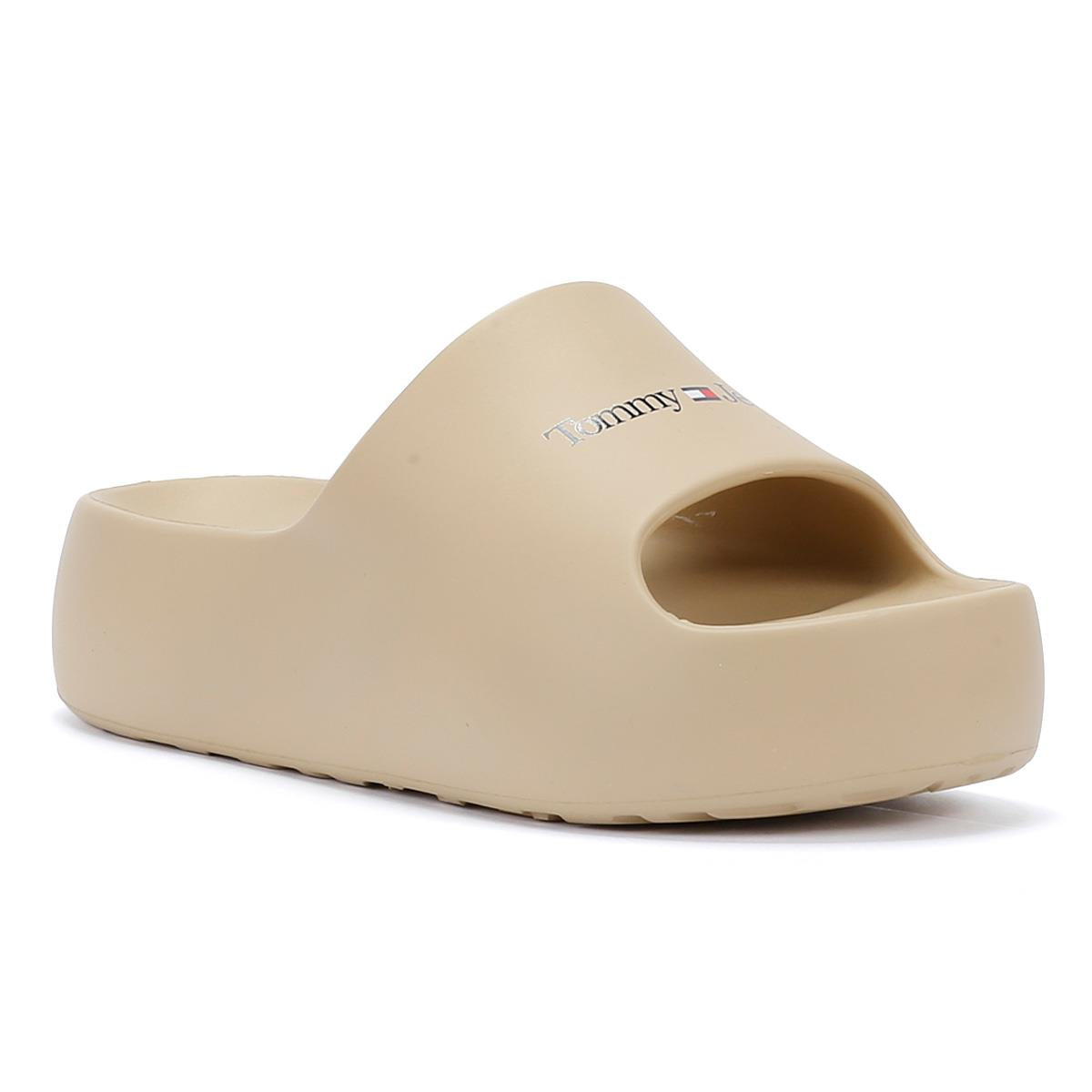 Tommy Hilfiger Chunky Flatform Mules Dorées Pour Femmes