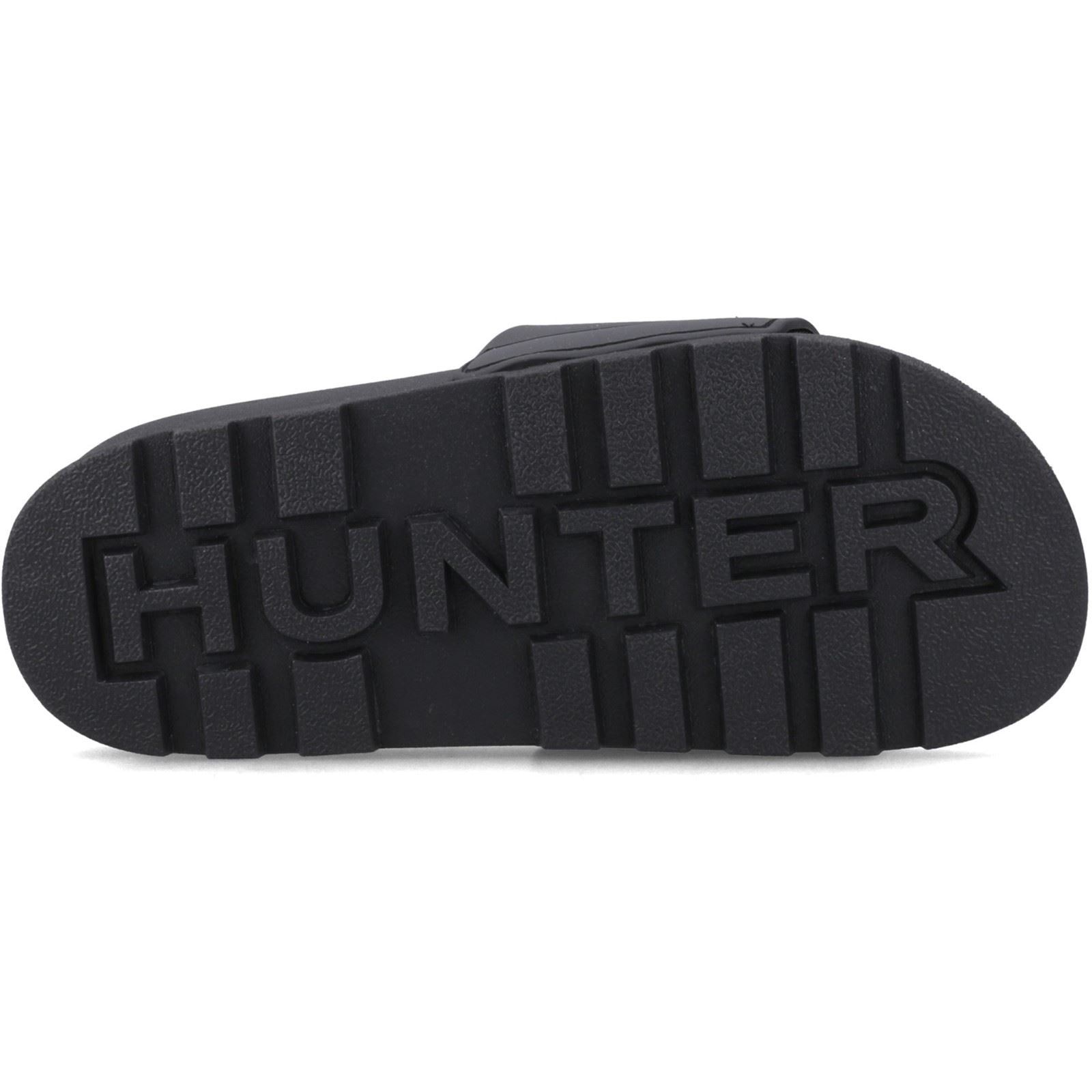 Hunter Core Embossed Slider Slides Pour Femmes En Polyester Noir