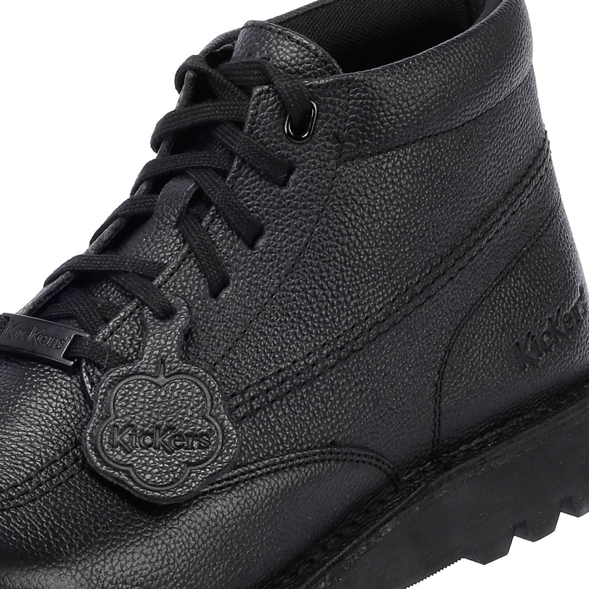 Kickers Kick Hi Tumble Bottes Noires En Cuir