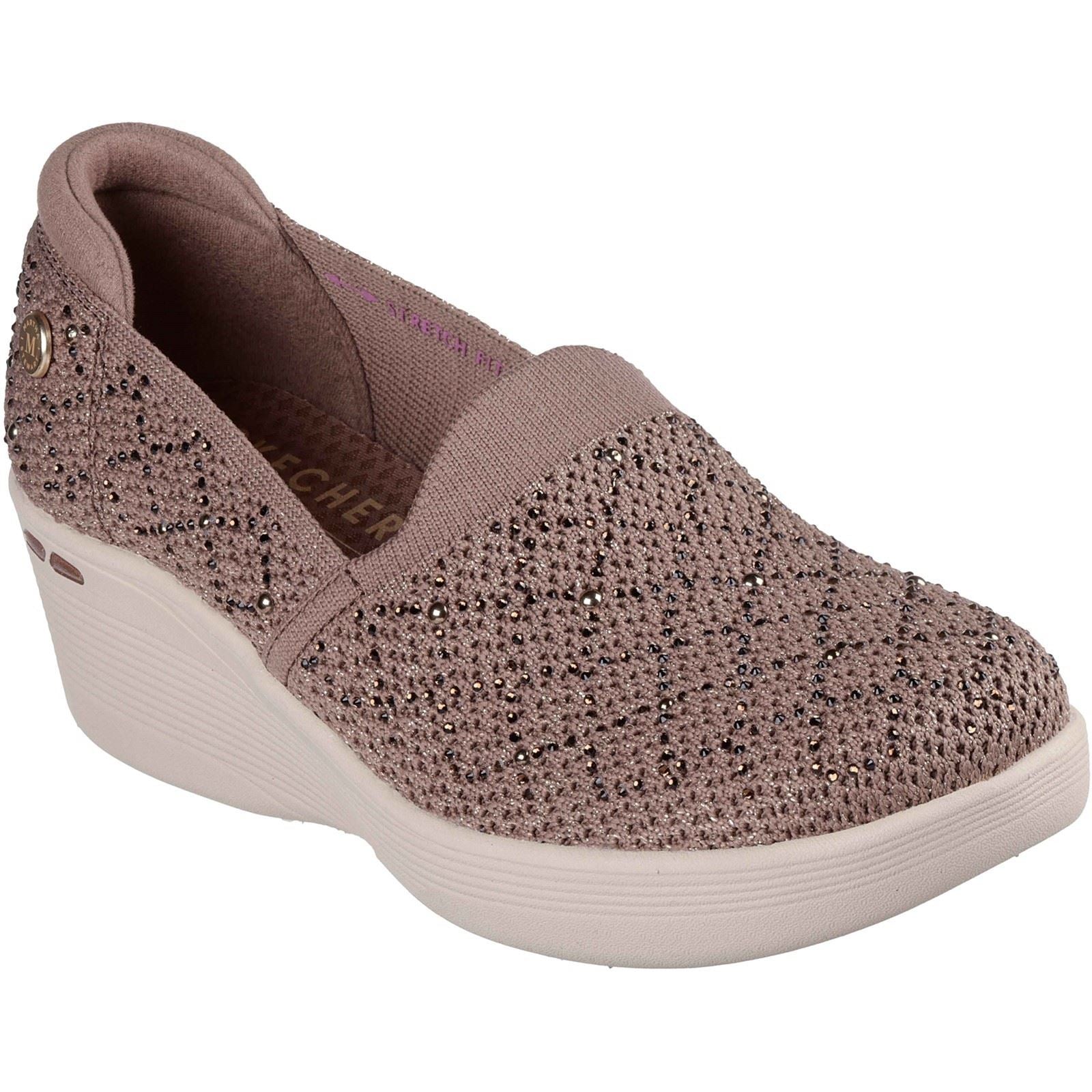 Skechers Pier-Lite My Reflection Baskets Mocha En Polyester Pour Femmes
