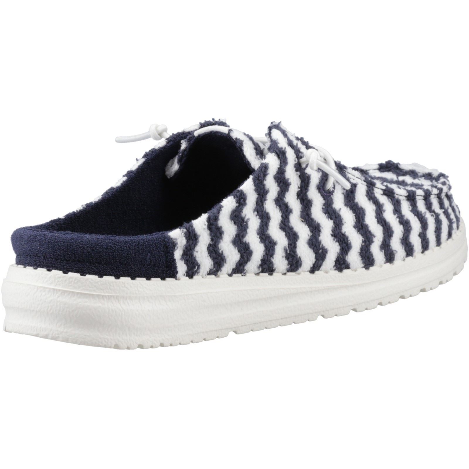 HEYDUDE Wendy Slip Terry Stripe Blazer En Polyester Pour Femme Bleu Marine / Mules Blanc Crème