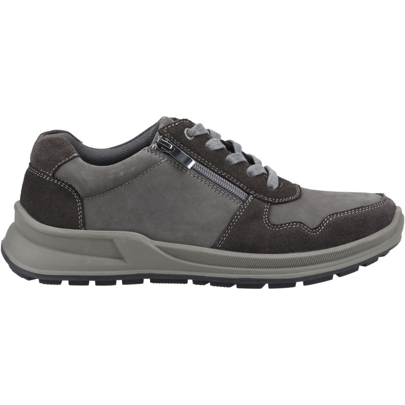 Hush Puppies Alexander Chaussures Pour Hommes En Cuir Gris À Lacets