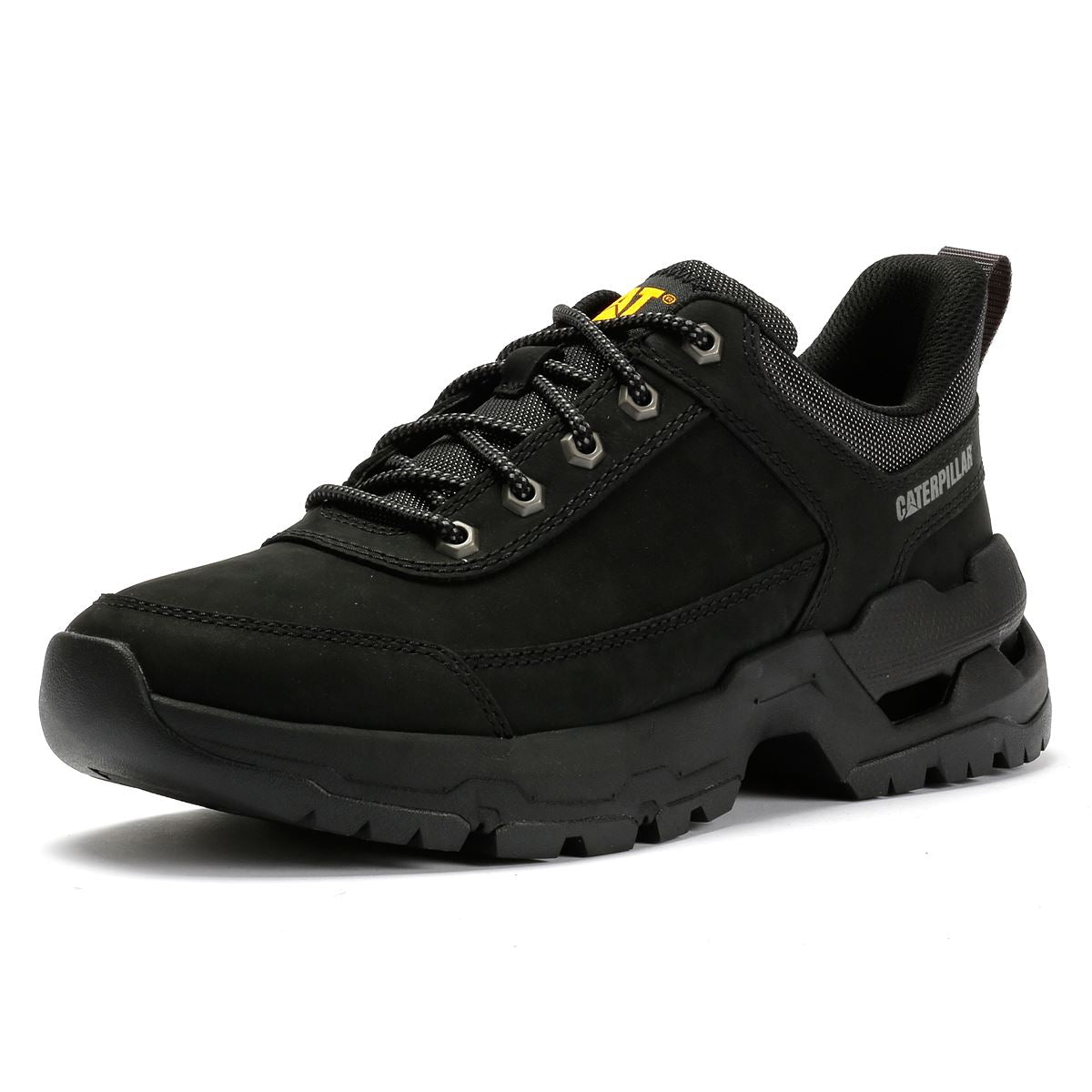 Caterpillar Surge Hiker Lo Waxy Chaussures À Lacets Noires En Nubuck Pour Homme