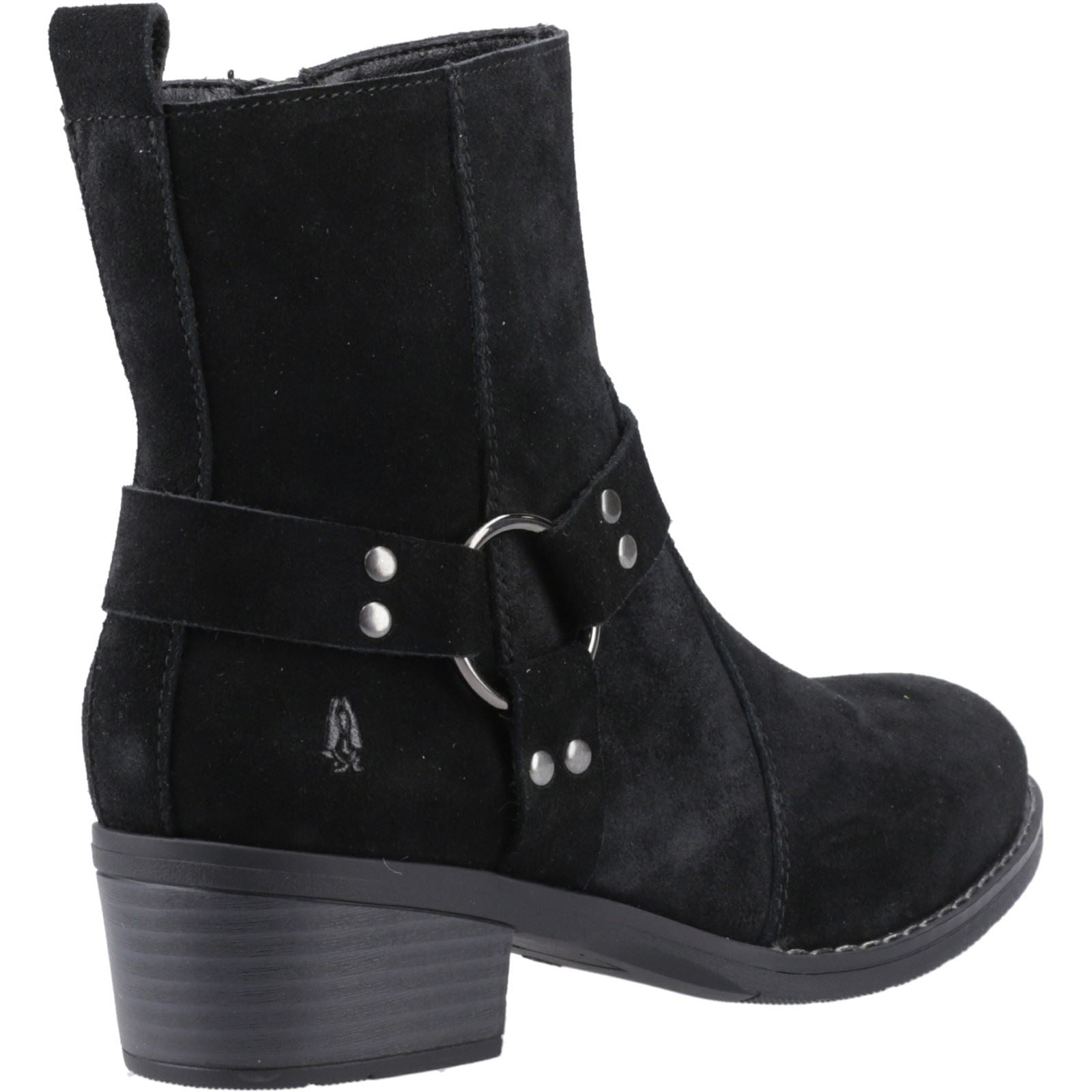 Hush Puppies Iria Femmes Suède Bottines Noires À Talons
