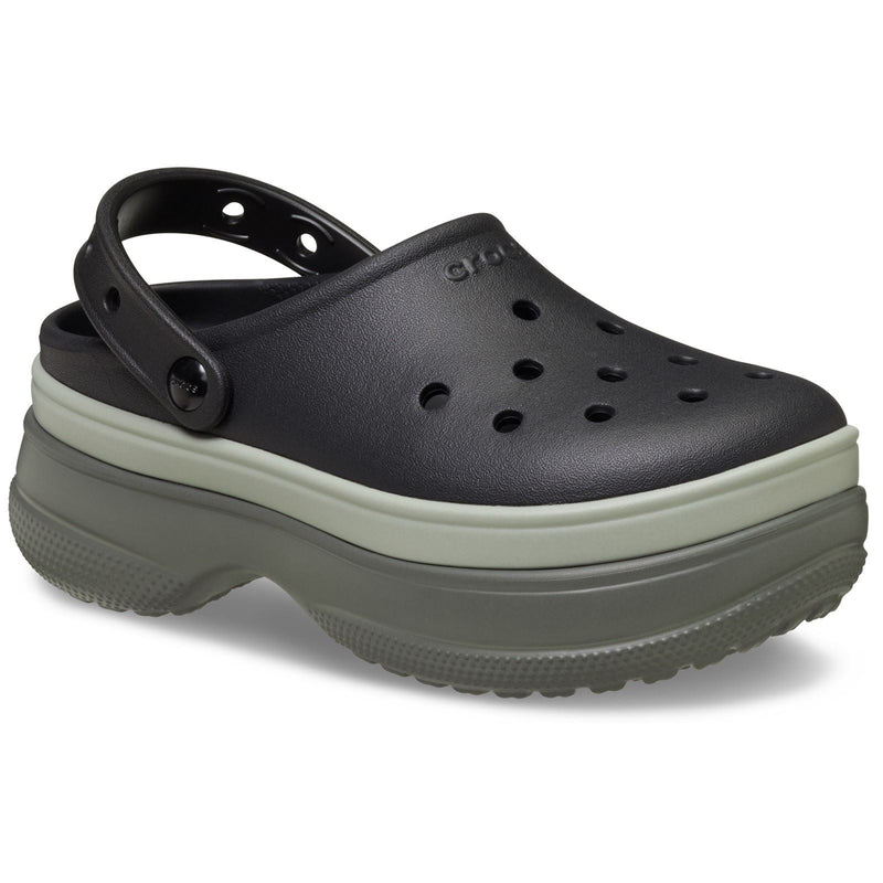 Crocs Classic Stacked Sabots Noirs En Thermoplastique