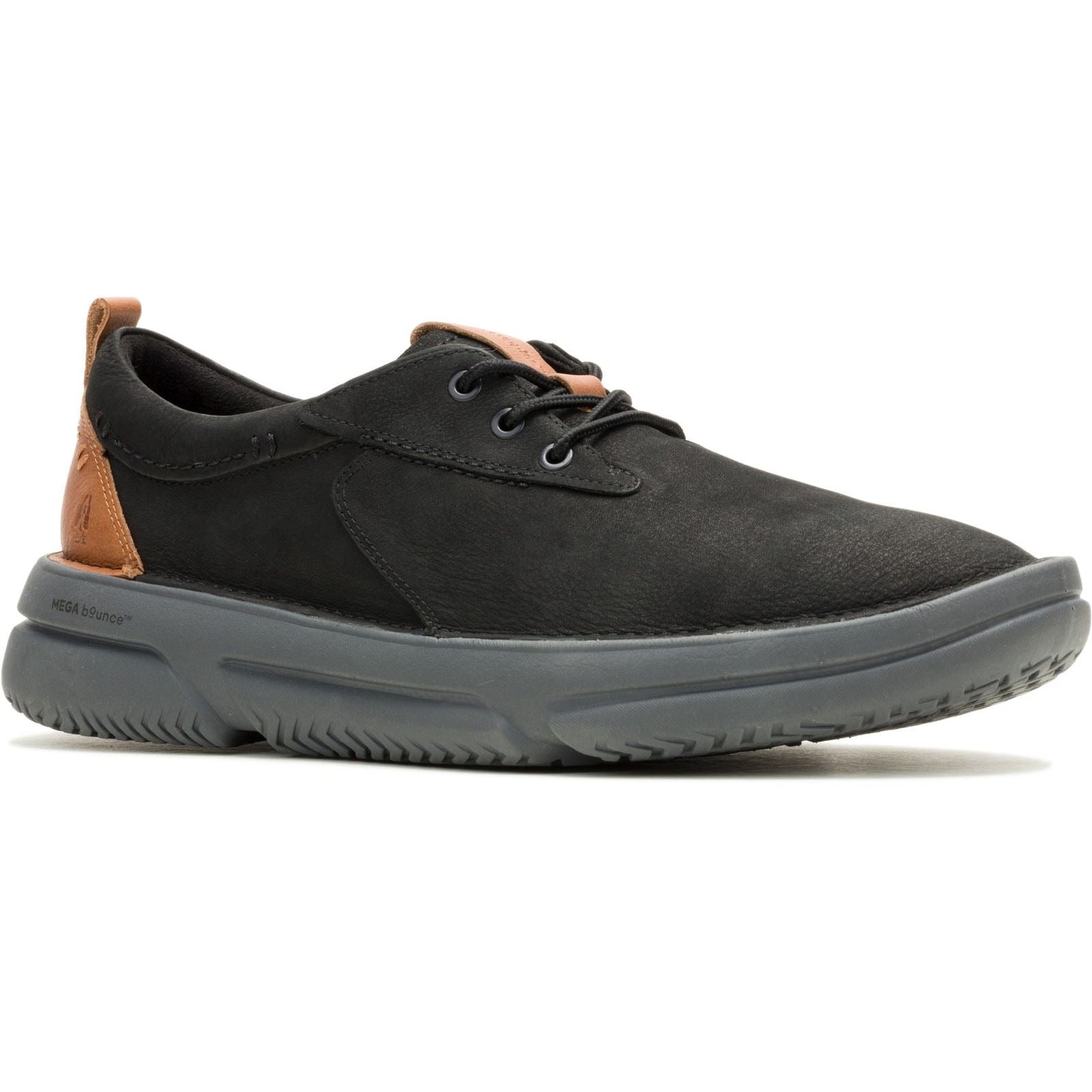 Hush Puppies Baylor Chaussures À Lacets Noires/Noires Pour Hommes En Cuir