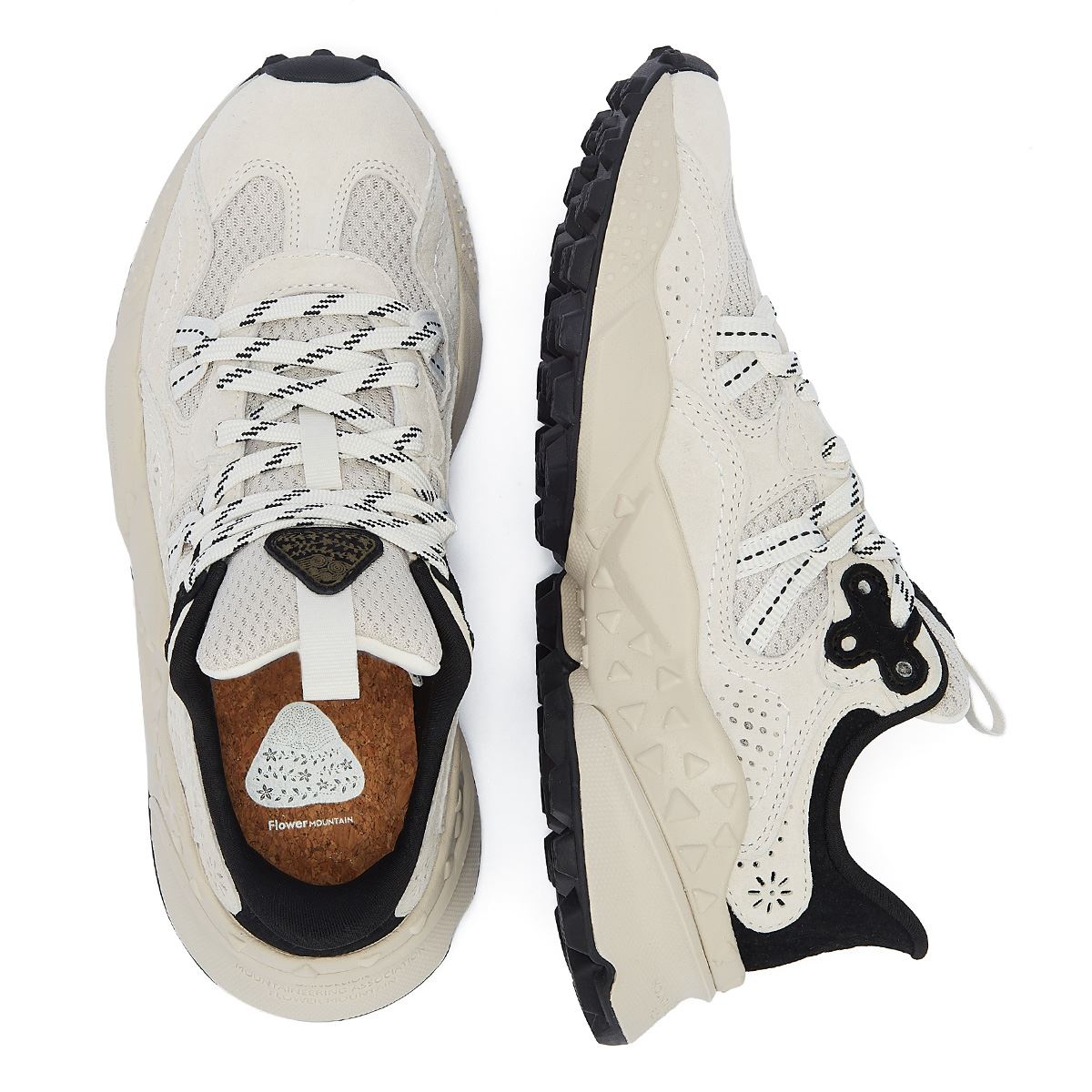 Flower Mountain Tiger Hill Baskets En Daim Blanc/Noir
