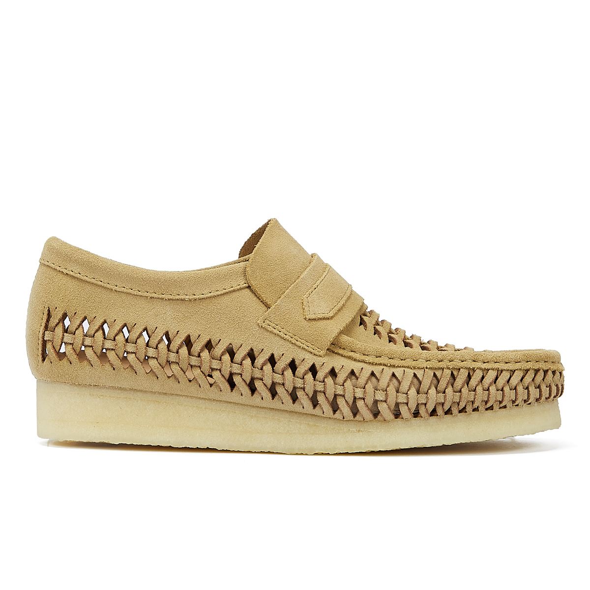 Clarks Originals Wallabee Loafer Weave Suede Mocassins Homme En Érable