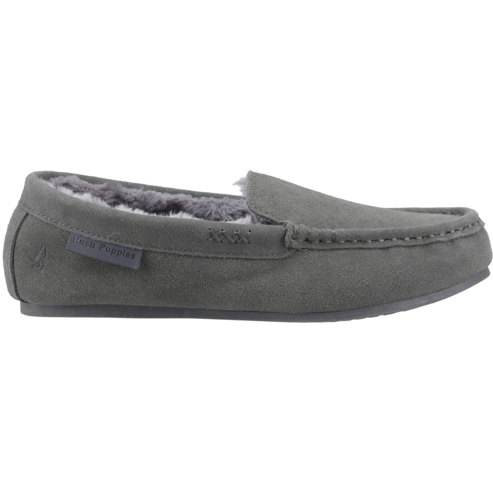 Hush Puppies Annie Mocassin Chaussons Gris Pour Femmes En Suède