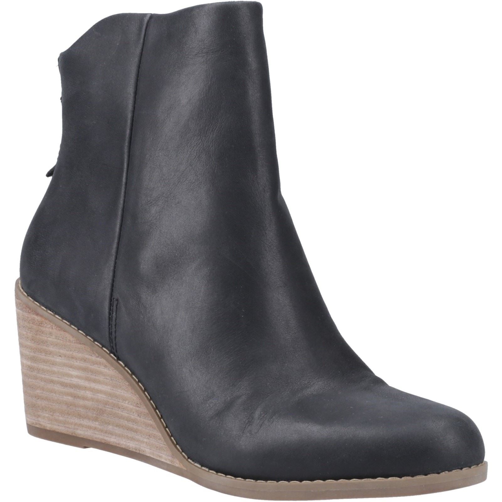 TOMS Casey Bottes En Cuir Noires Pour Femmes