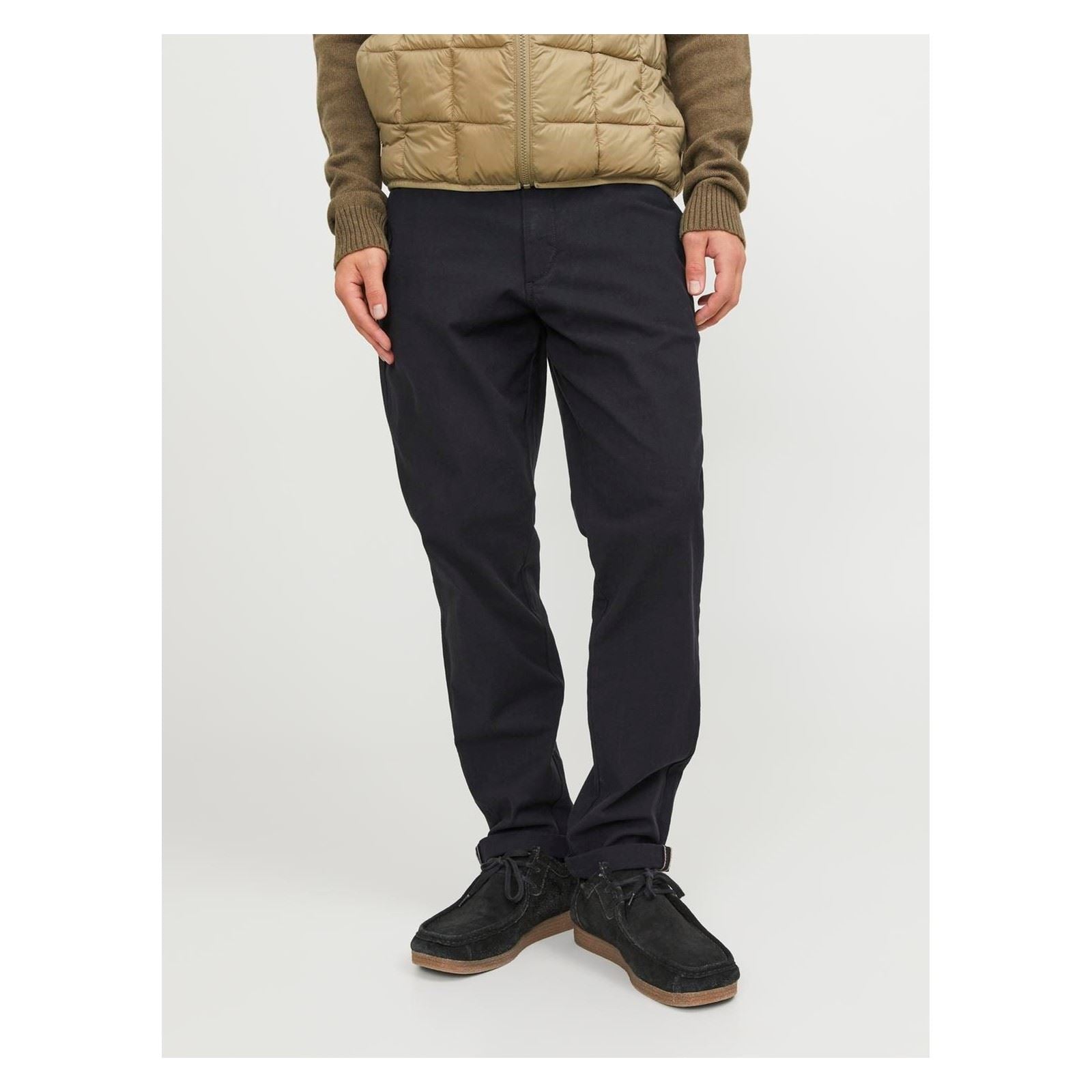Jack & Jones Marco Pantalons Chino Noirs En Coton Pour Homme