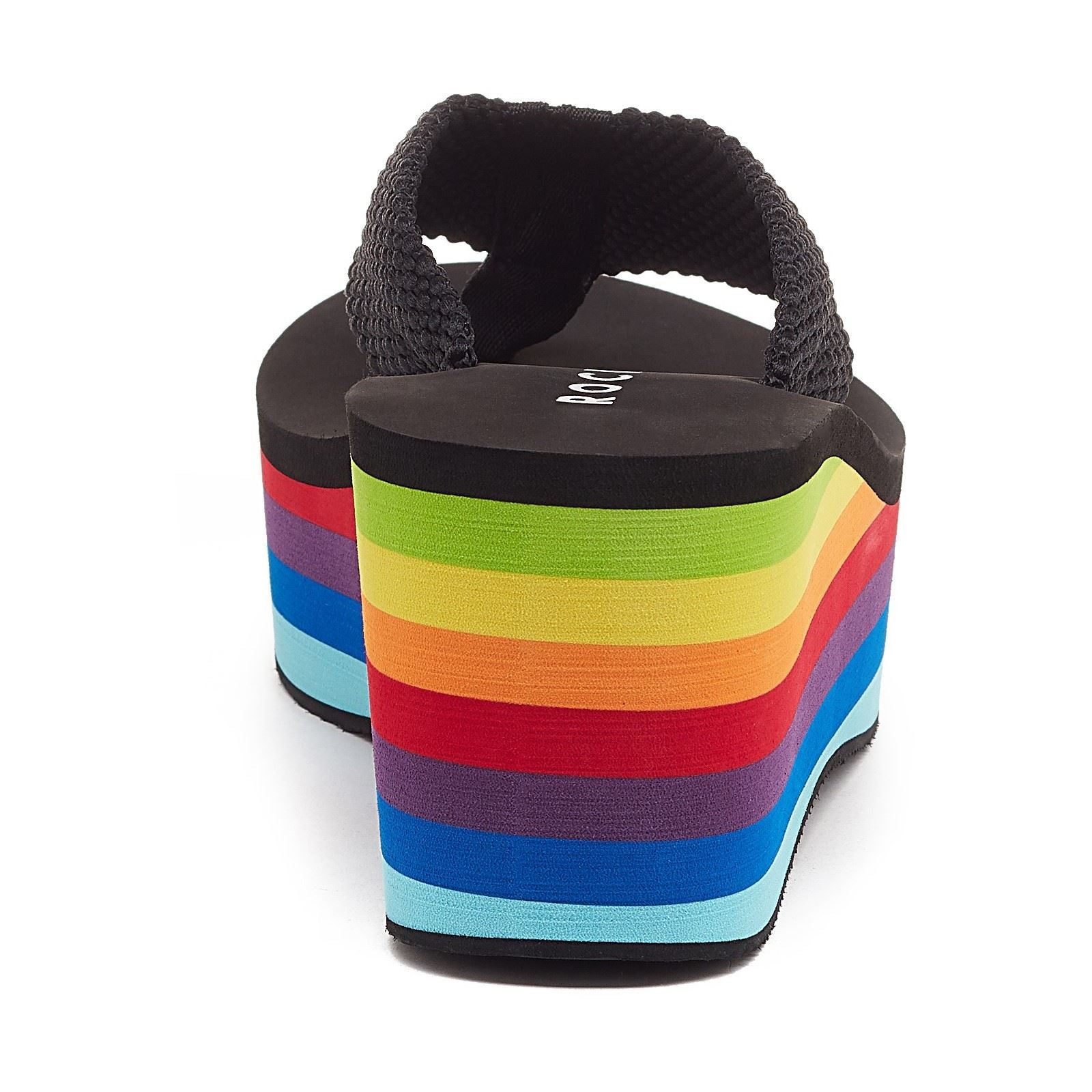 Rocket Dog Crush Sandales Compensées Noires En Coton Pour Femmes