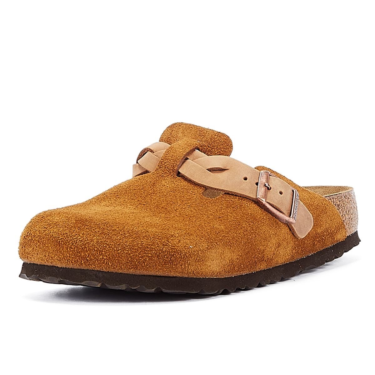 Birkenstock Boston Sabots En Daim De Vison Pour Femmes
