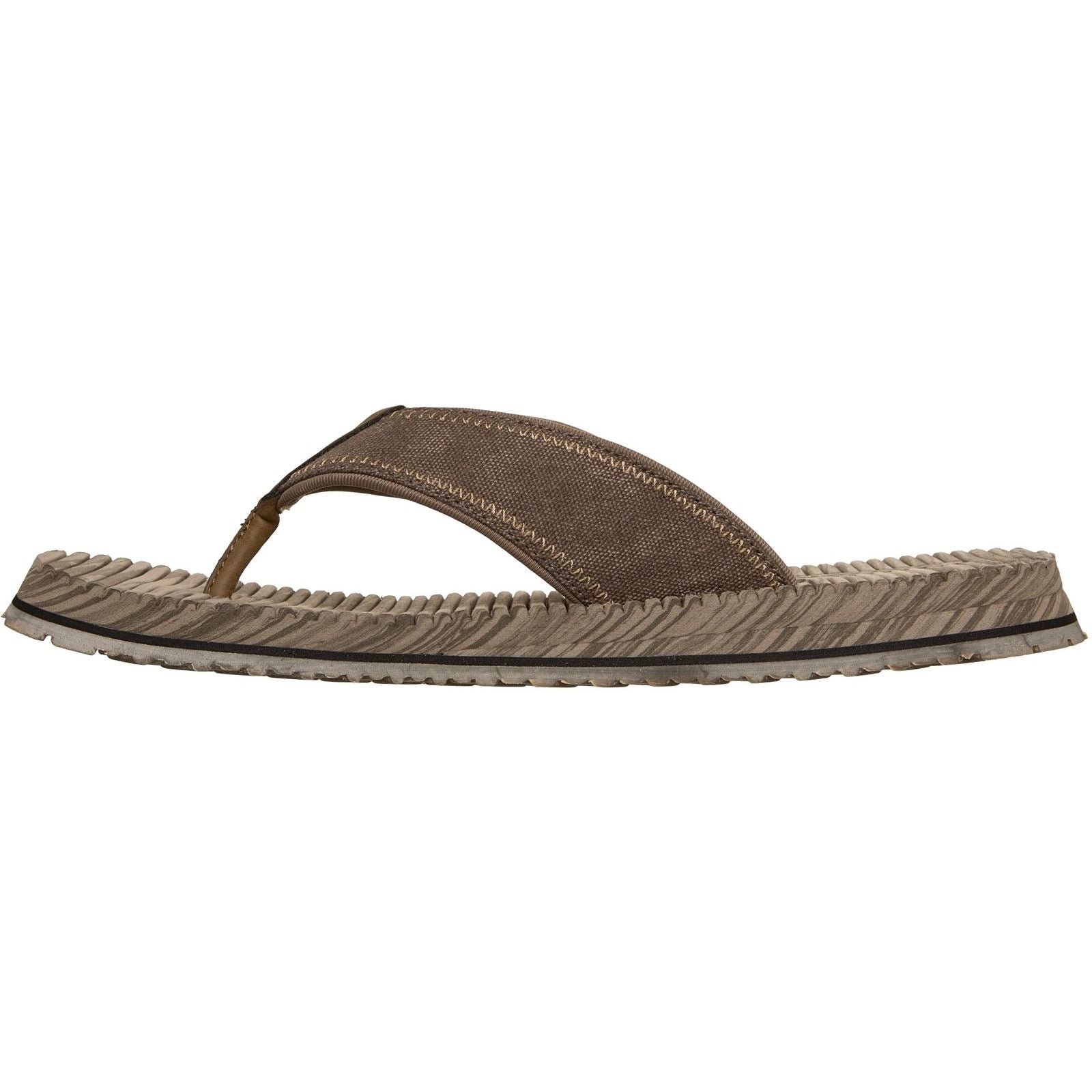 Skechers Quill Tongs En Textile Pour Hommes Marron