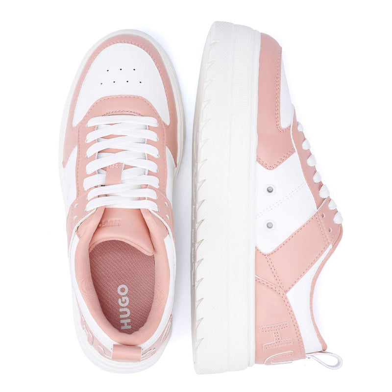 Hugo Lyssa Tennis Baskets Blanches En Cuir Pour Femmes