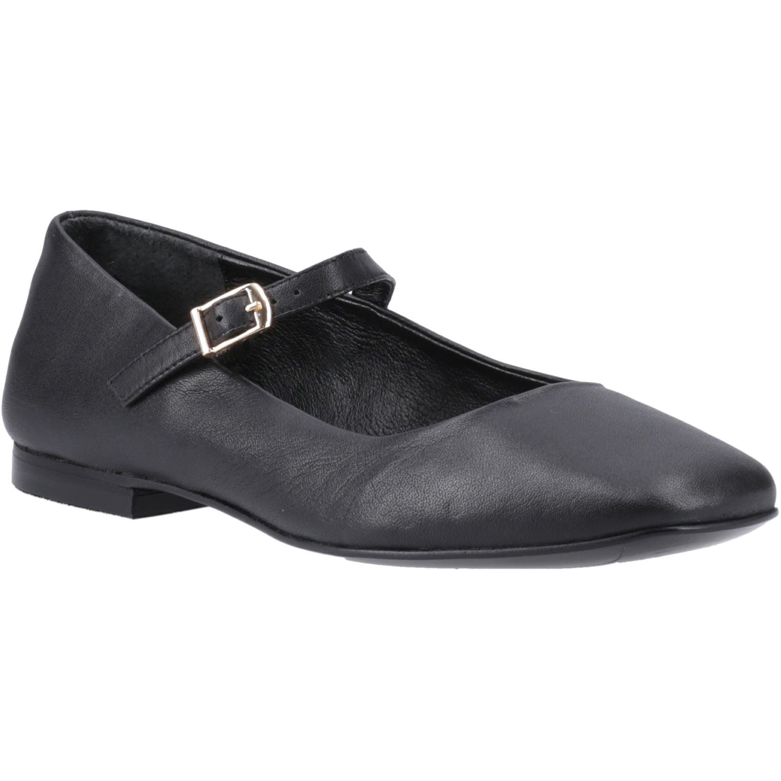 Hush Puppies Pasha Chaussures En Cuir Noir Pour Femme