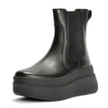 FitFlop F-Mode Bottes En Cuir Noires Pour Femmes
