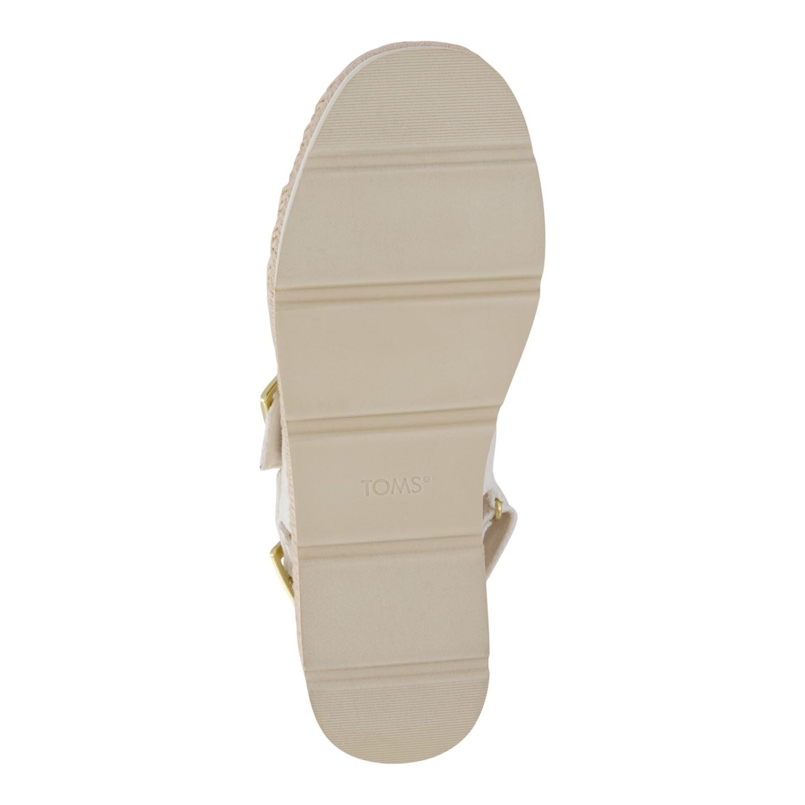 TOMS Giana Sandales De Plage Blanches En Textile Pour Femmes