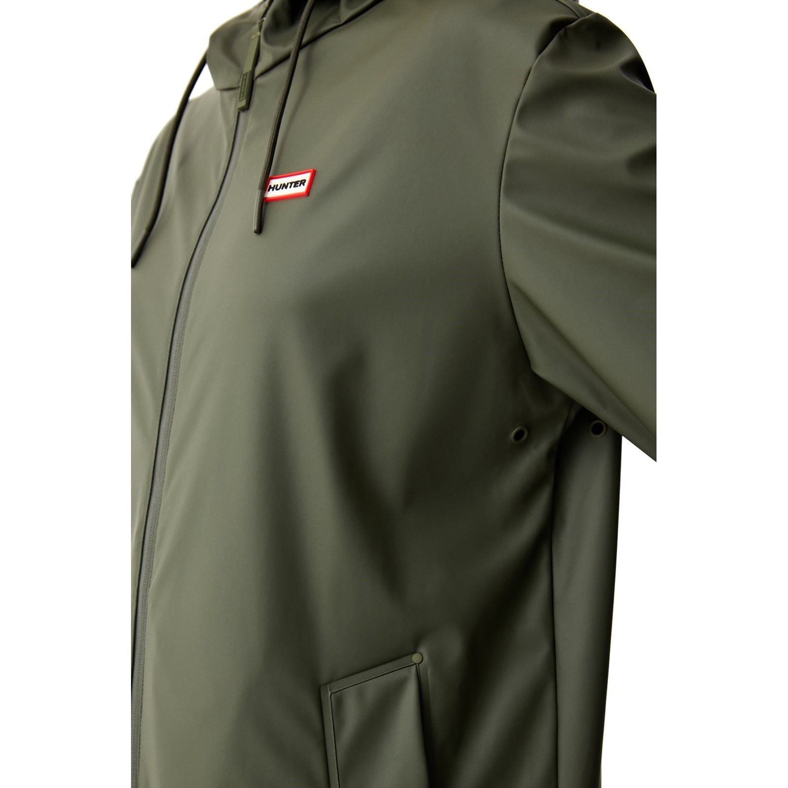 Hunter Andrea PU Rain Coat Manteau De Pluie Vert Unisexe Pour Adultes