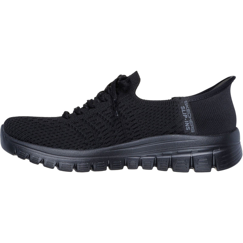 Skechers Graceful First Blush Baskets Noires Pour Femmes En Toile