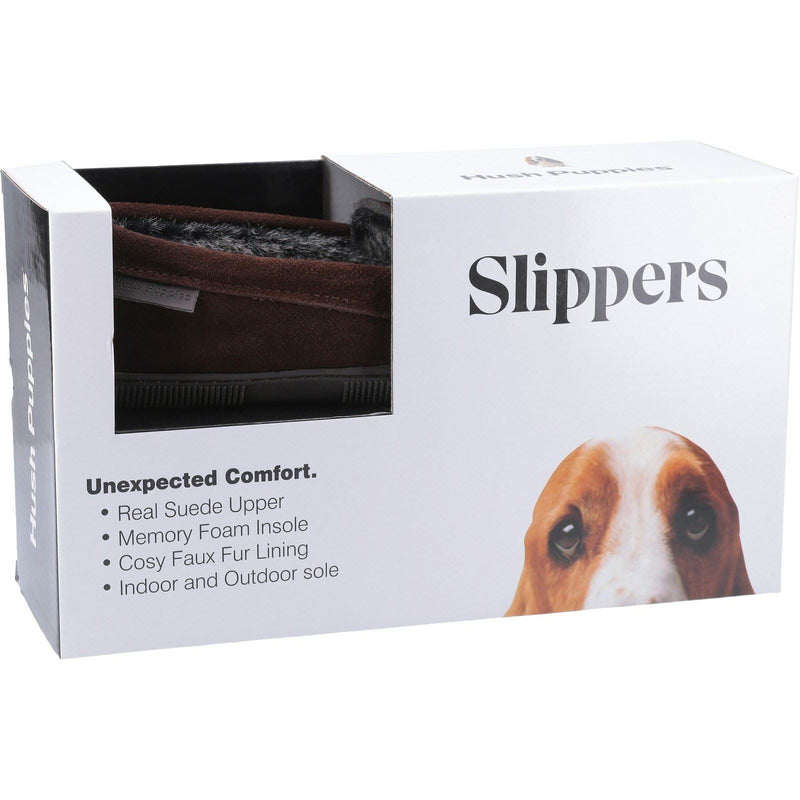 Hush Puppies Ace Pantoufles Homme En Daim Couleur Chocolat