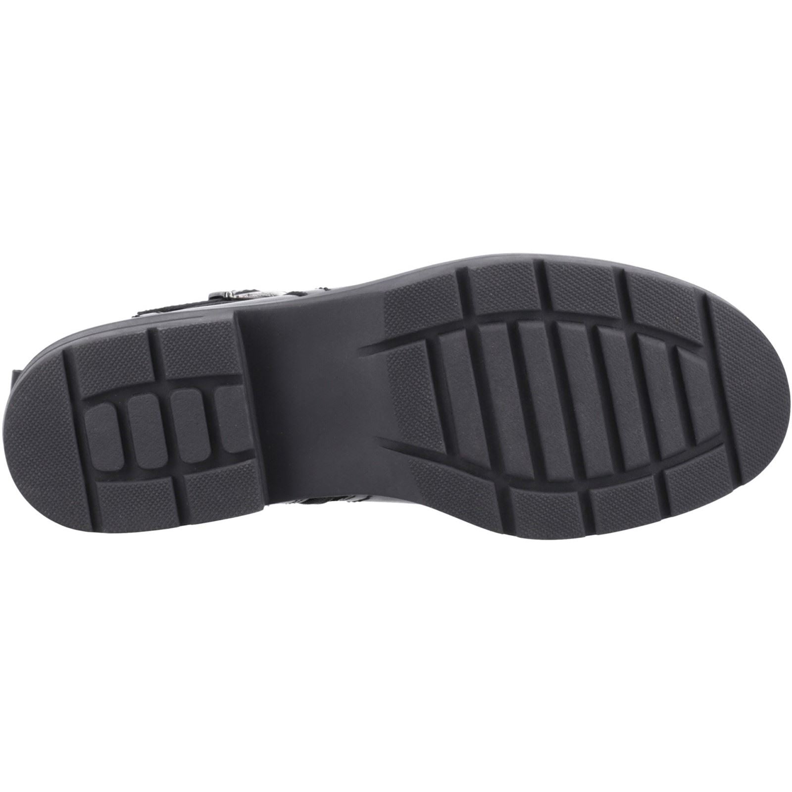 Hush Puppies Tove Bottes Noires En Cuir Pour Femmes