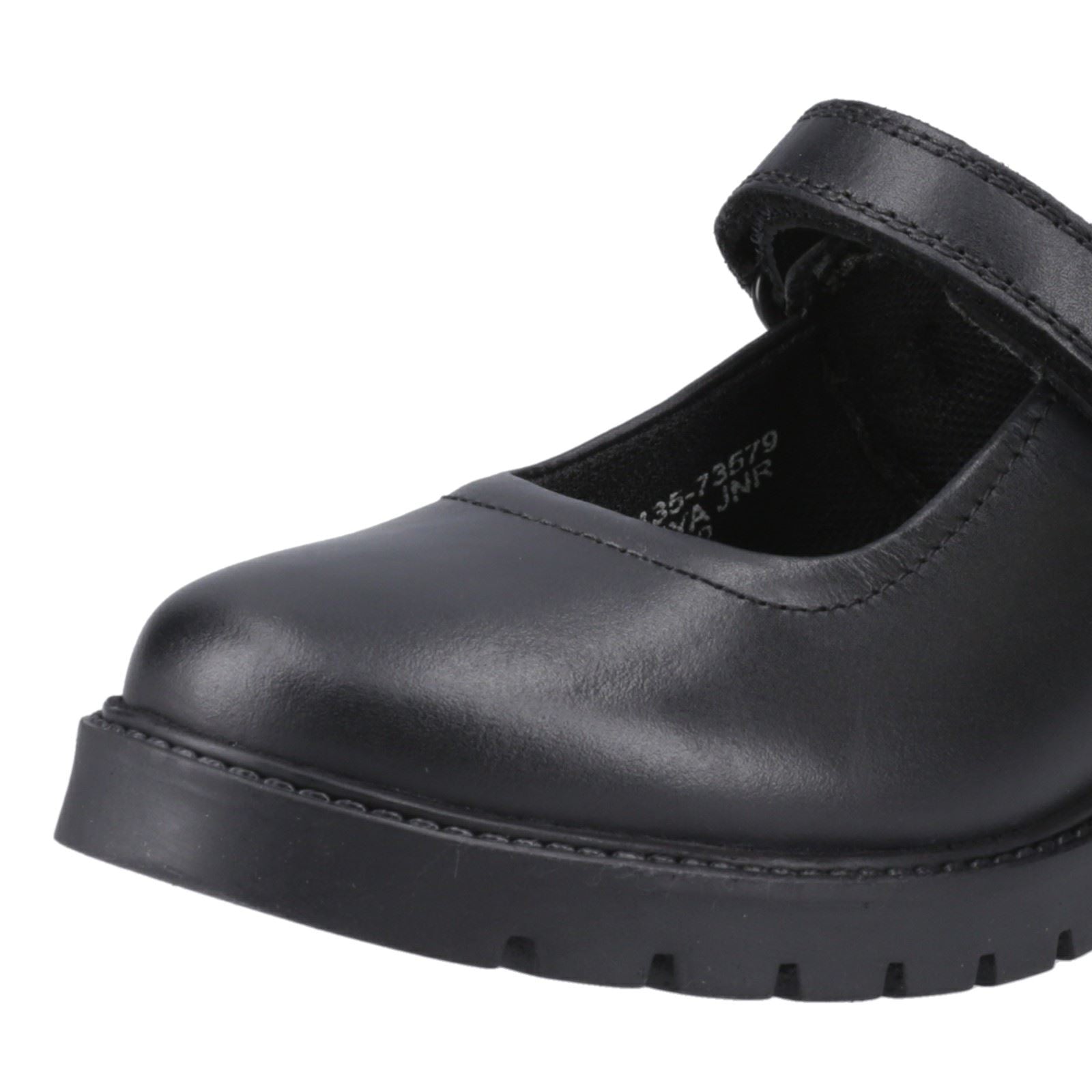 Hush Puppies Tanya Junior Chaussures Noires Pour Filles En Cuir