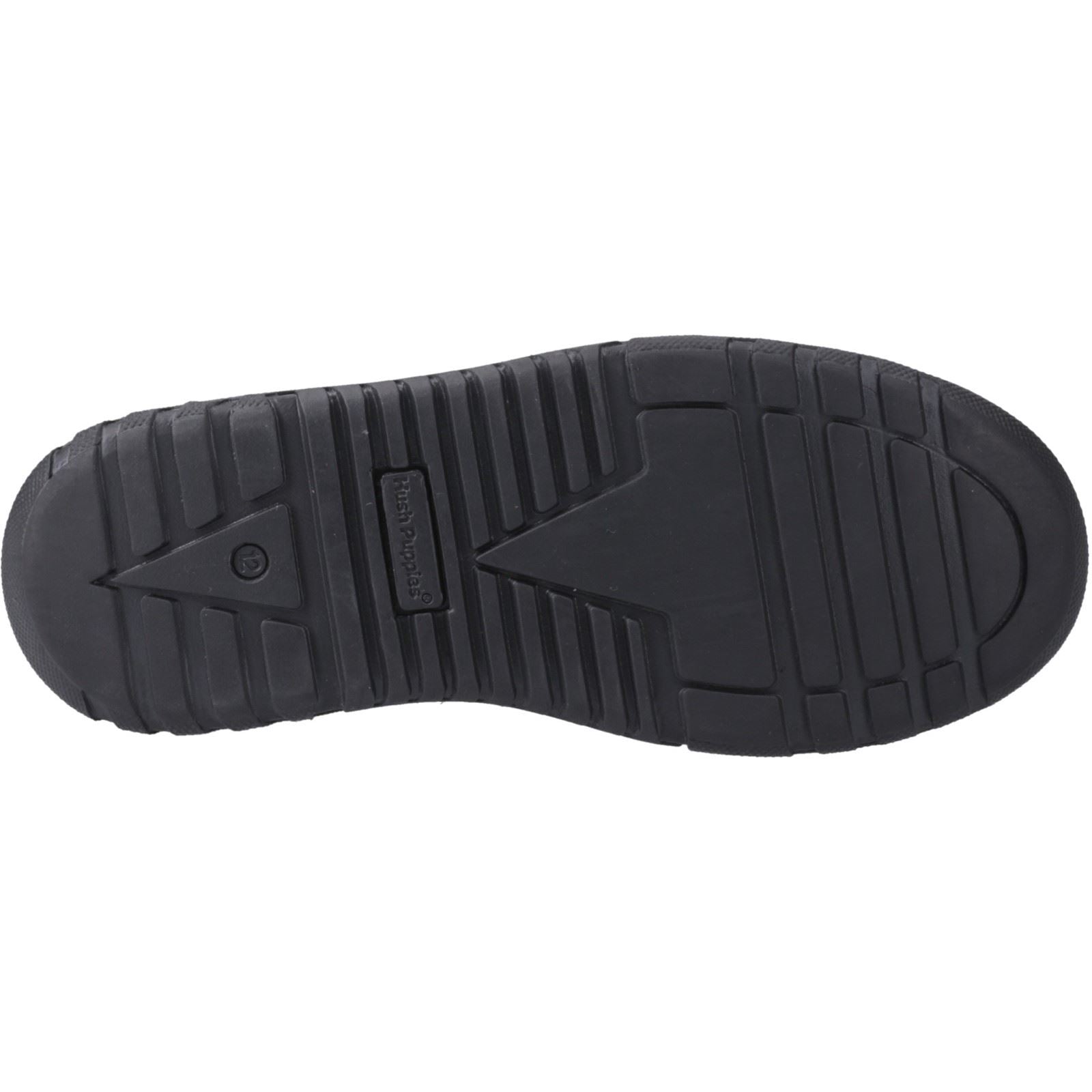 Hush Puppies Sergio Chaussures Noires Pour Garçons En Cuir