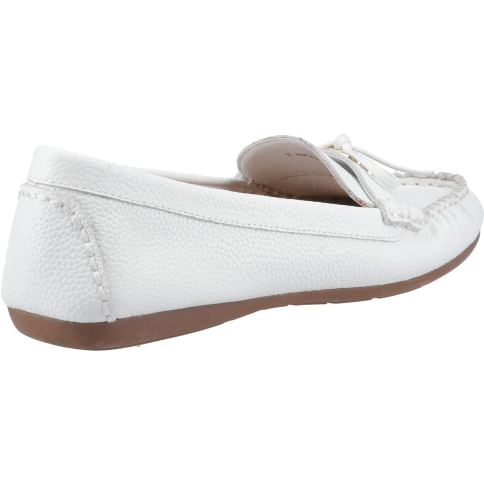 Dune Grovers Chaussures Mocassins Blanches Pour Femmes En Cuir