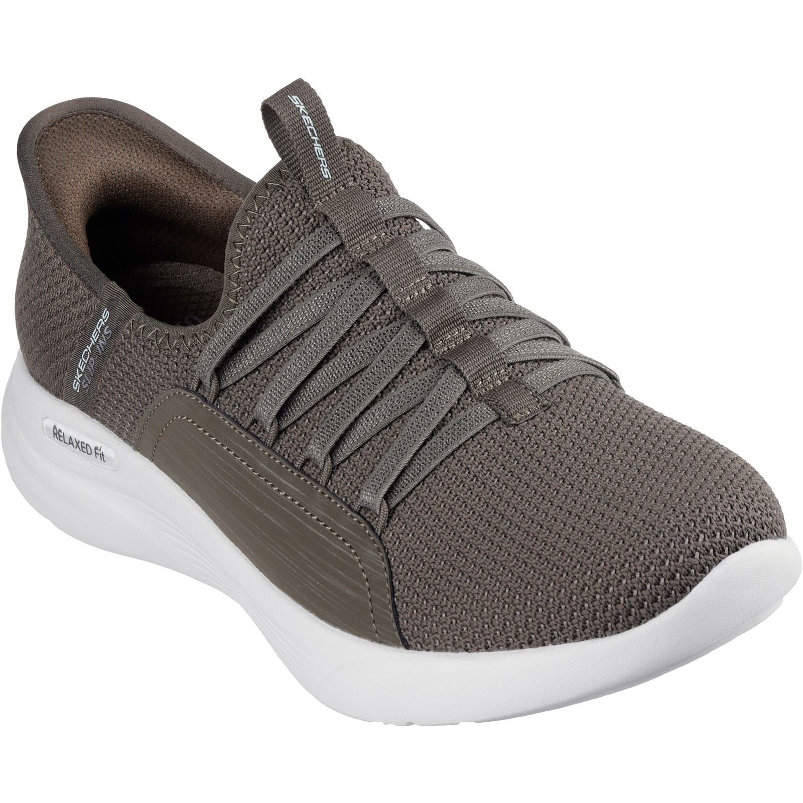 Skechers Relaxed Fit Sport Ballet Chic Baskets En Toile Pour Femmes, Couleur Olive.
