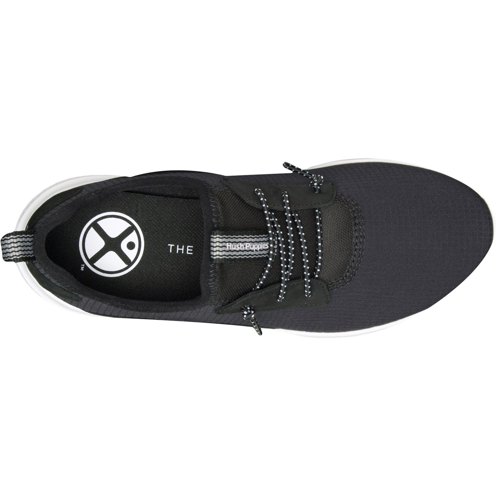Hush Puppies Elevate Baskets Noires Pour Femme En Cuir