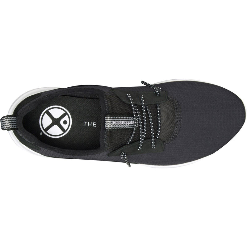 Hush Puppies Elevate Baskets Noires Pour Femme En Cuir