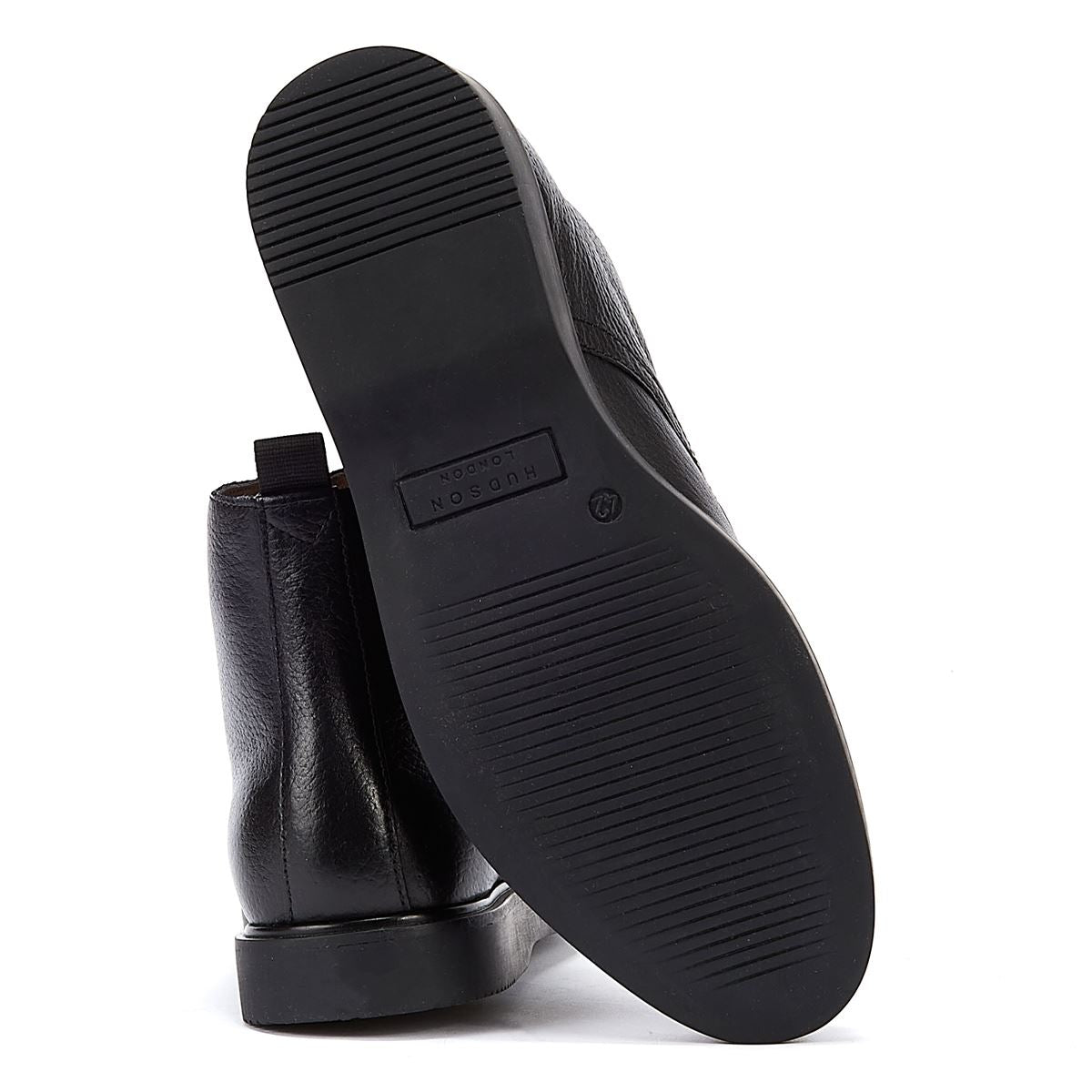 Hudson Bottes Noires Pour Hommes En Dentelle De Bataille En Cuir