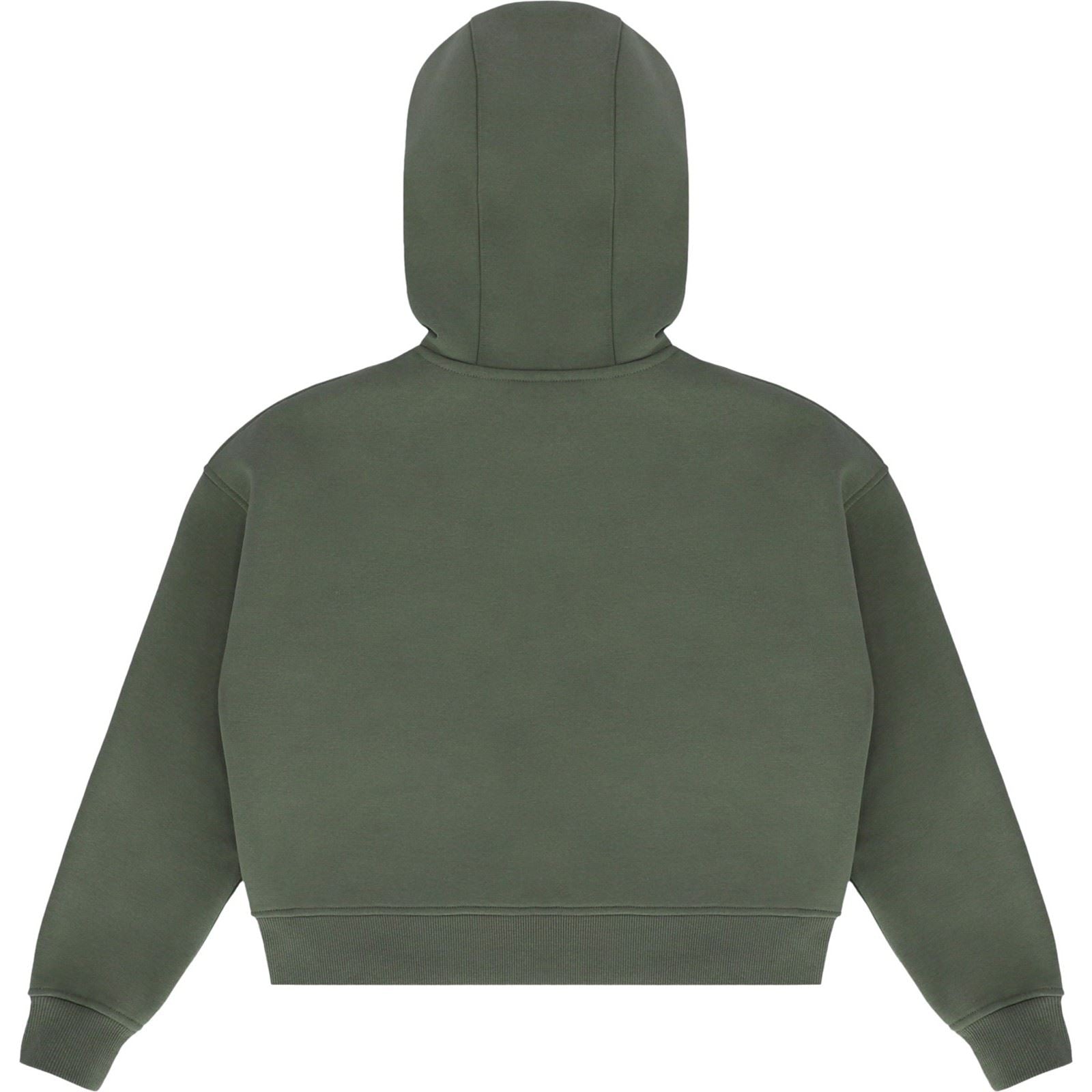 Hunter Liza Cropped Sweat À Capuche Vert En Coton Pour Femmes