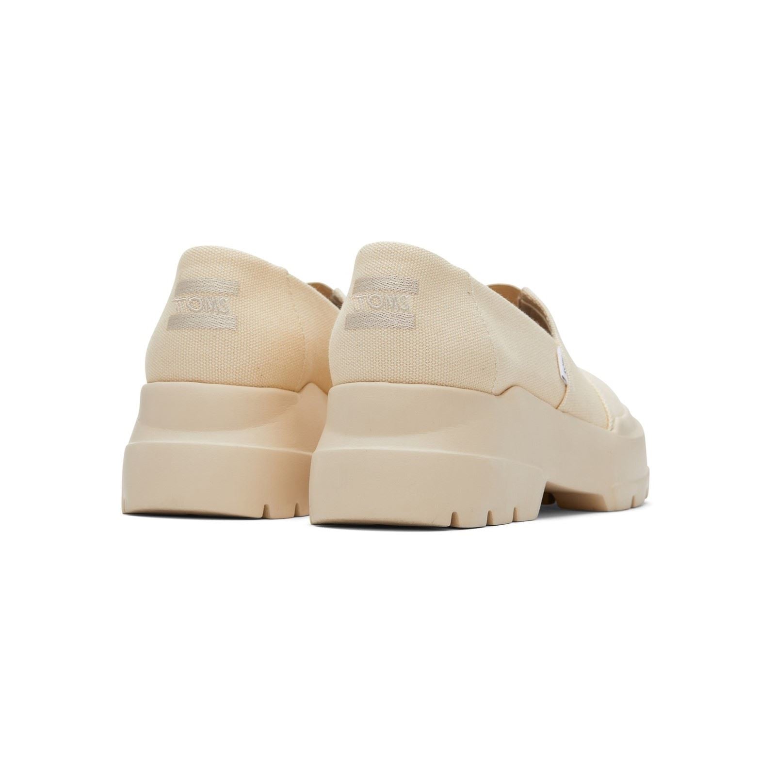 TOMS Alpargata Combat Low Mocassins Beiges Pour Femmes En 100 % Coton