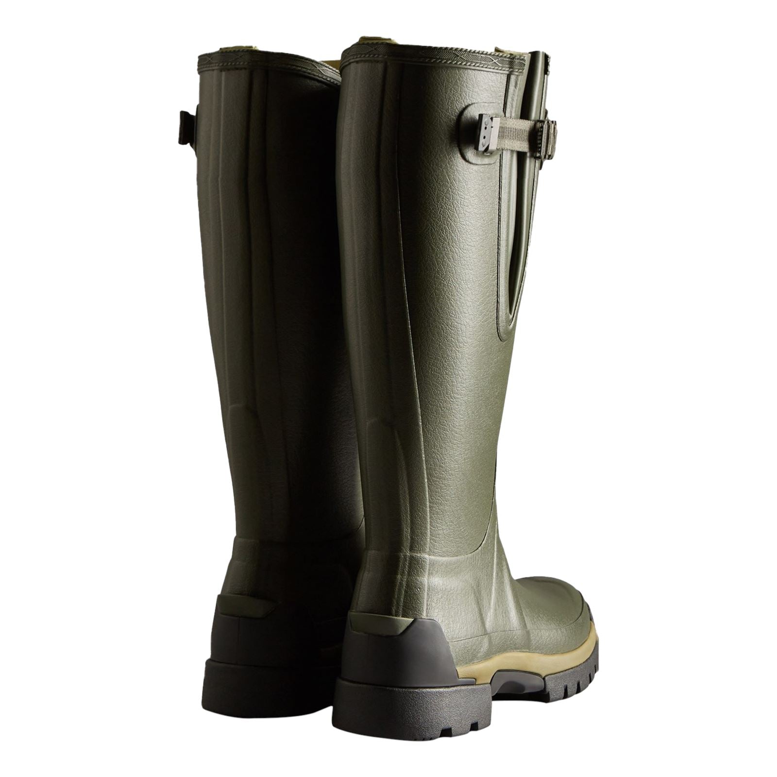 Hunter Balmoral Adjustable Bottes En Caoutchouc Pour Femme De Couleur Olive Foncé