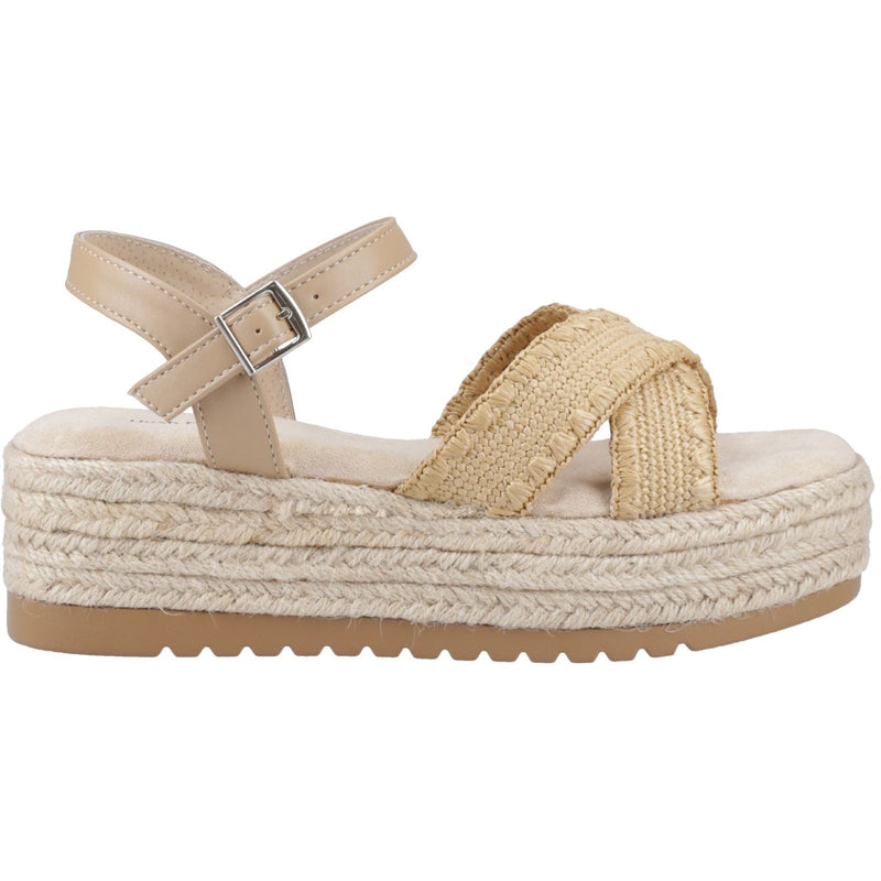 Hush Puppies Jemma Espadrille Sandales Plates Pour Femmes En Polyuréthane Couleur Beige