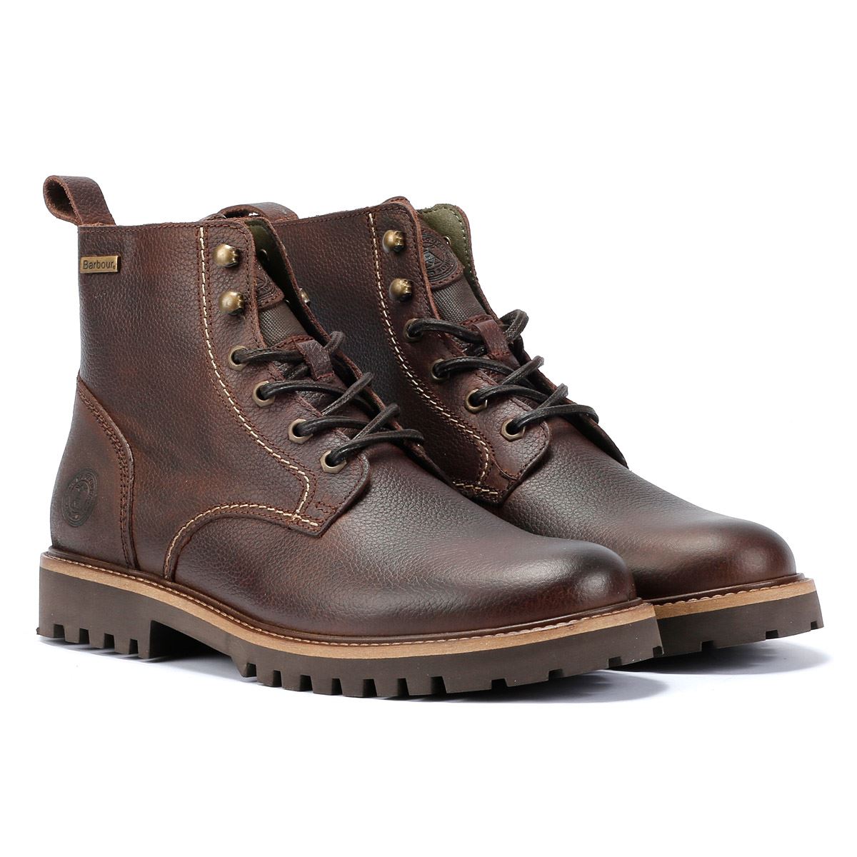 Barbour Foggy Bottes en cuir marron pour hommes