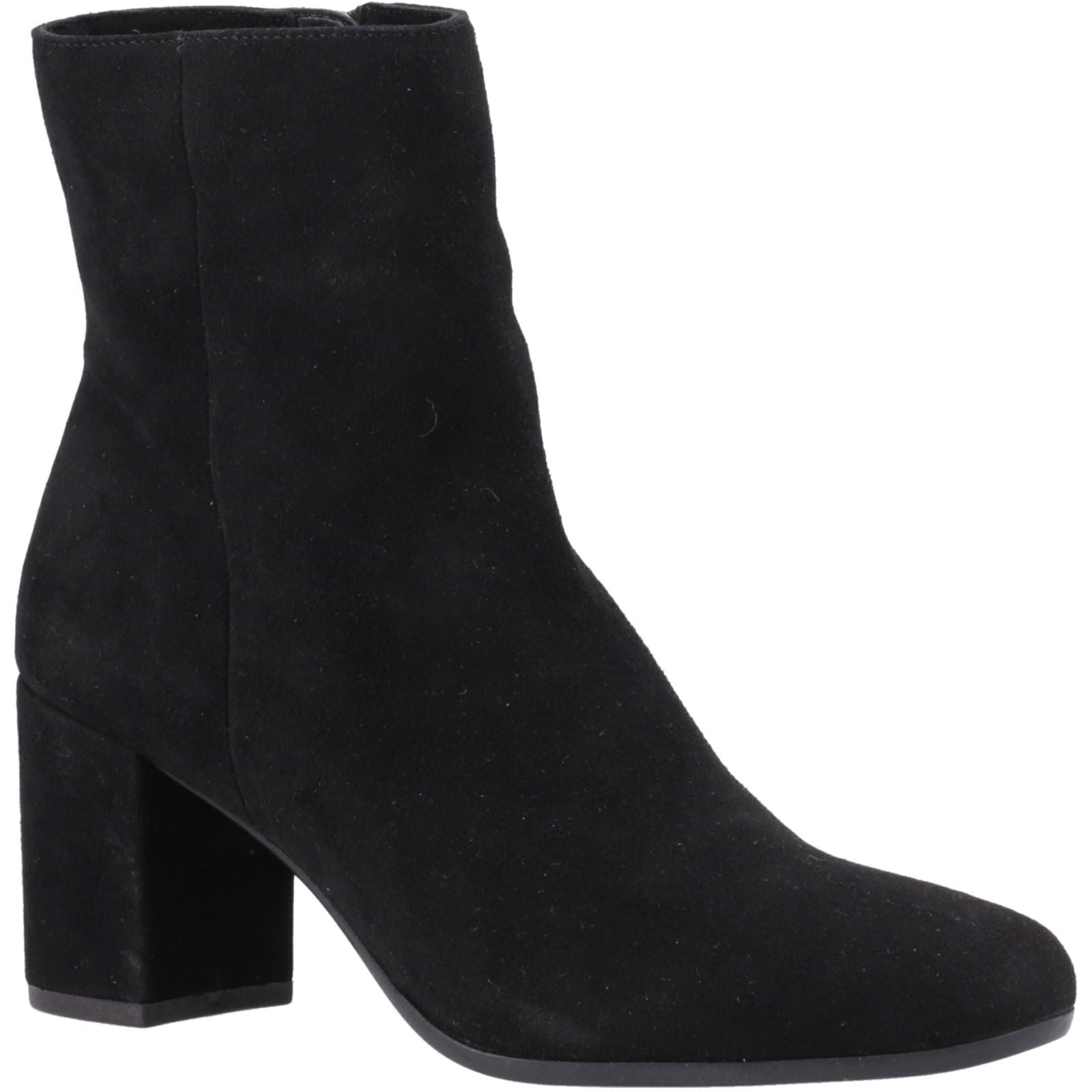 Hush Puppies Octavia Femmes Suède Bottines Noires À Talons