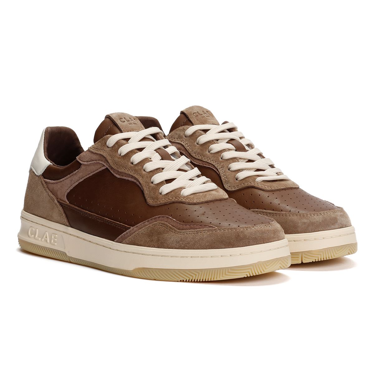 Clae Haywood Chaussures De Sport Marron Pour Homme En Cuir